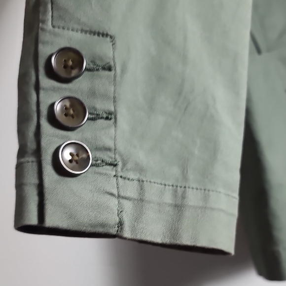 CABI Olive Three Pocket Green Blazer One Button Jacket Size Small - Picture 10 of 16